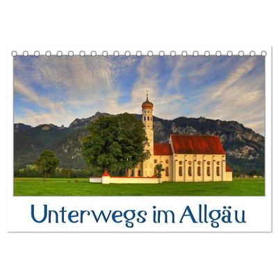 Unterwegs im Allgäu (Tischkalender 2027 DIN A5 quer), CALVENDO Monatskalender