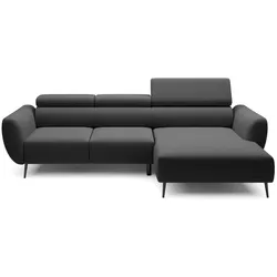 Ecksofa Alisson Stoff Black