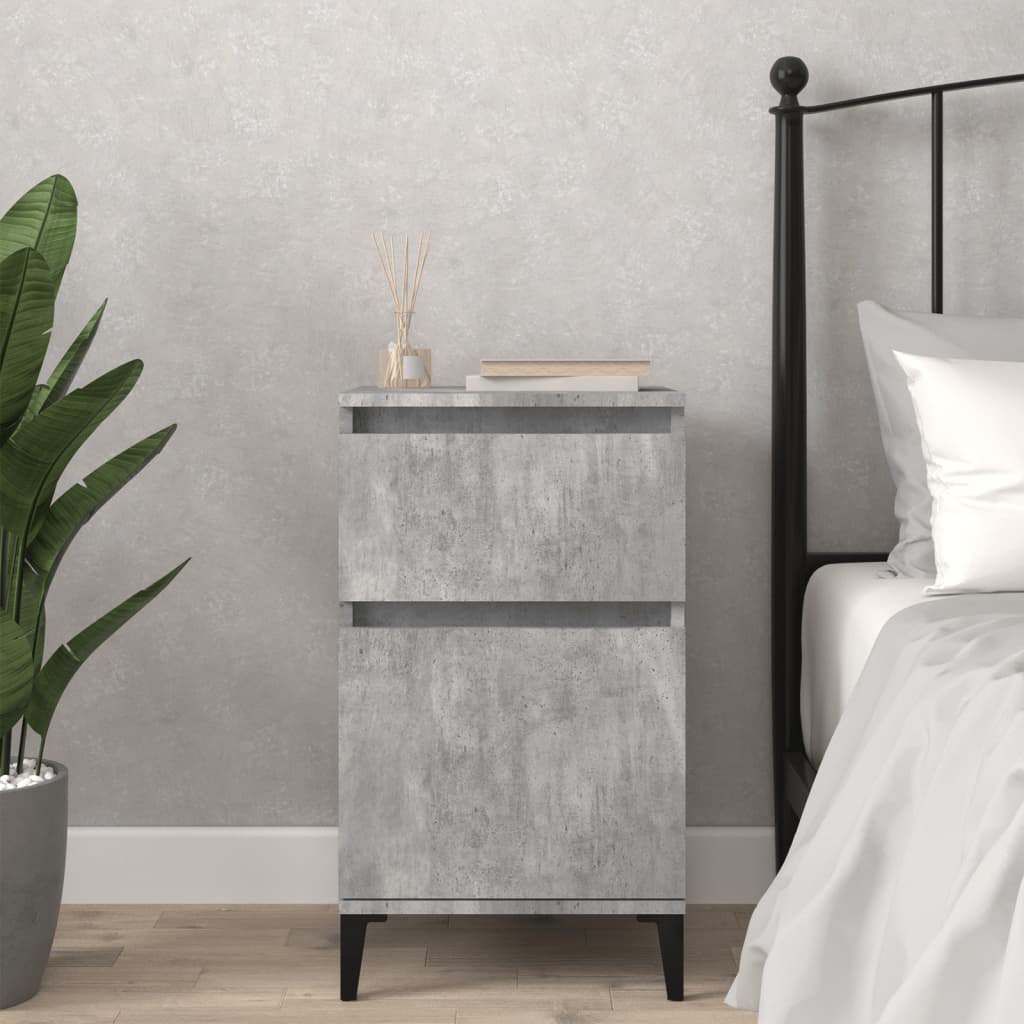Metro Amedeu Bedside Table Concrete Grey 70cm H X 40cm W X 35cm D