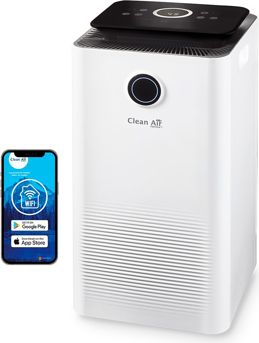 Luftentfeuchter und Luftreiniger CA-704 Smart - Geeignet für Räume bis: 40m² / 100m³ - Entfeuchtungsleistung: 10 Liter pro Tag - Clean Air Optima App