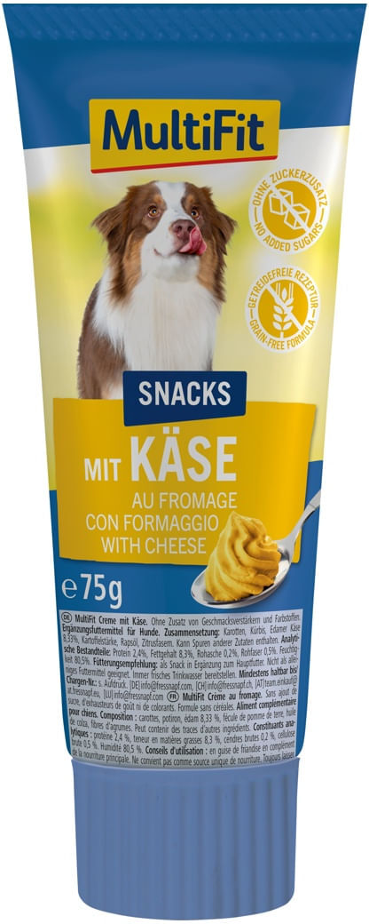 MultiFit Snack Dog Crema 75G FORMAGGIO