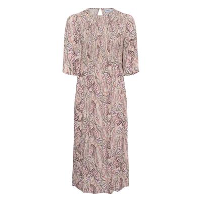 Midikleid SAINT TROPEZ "Damen Kleid ShaktiSZ", Damen, Gr. L, N-Gr, pink (dusty pinks arty blooms), Obermaterial: 100% Viskose CV., Kleider Midikleid