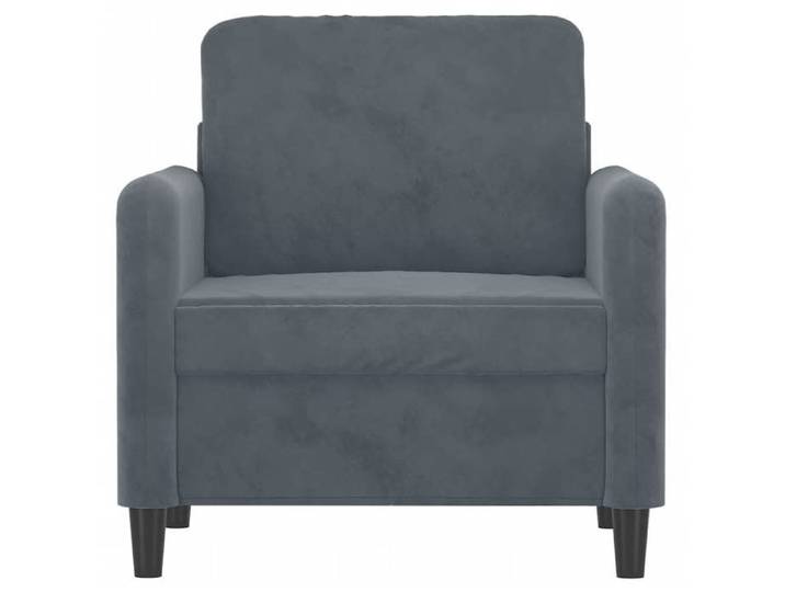 VIDAXL - Fauteuil salon Fauteuil simple - Gris foncé - 60 cm - Velours 945194 Assemblage requis