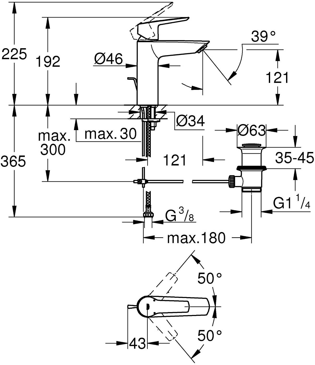 Grohe Start Einhand-Waschtischbatterie M-Size