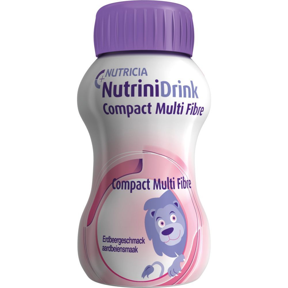 Nutrinidrink Compact MultiFibre Erdbeere 4x125 ml Flüssigkeit