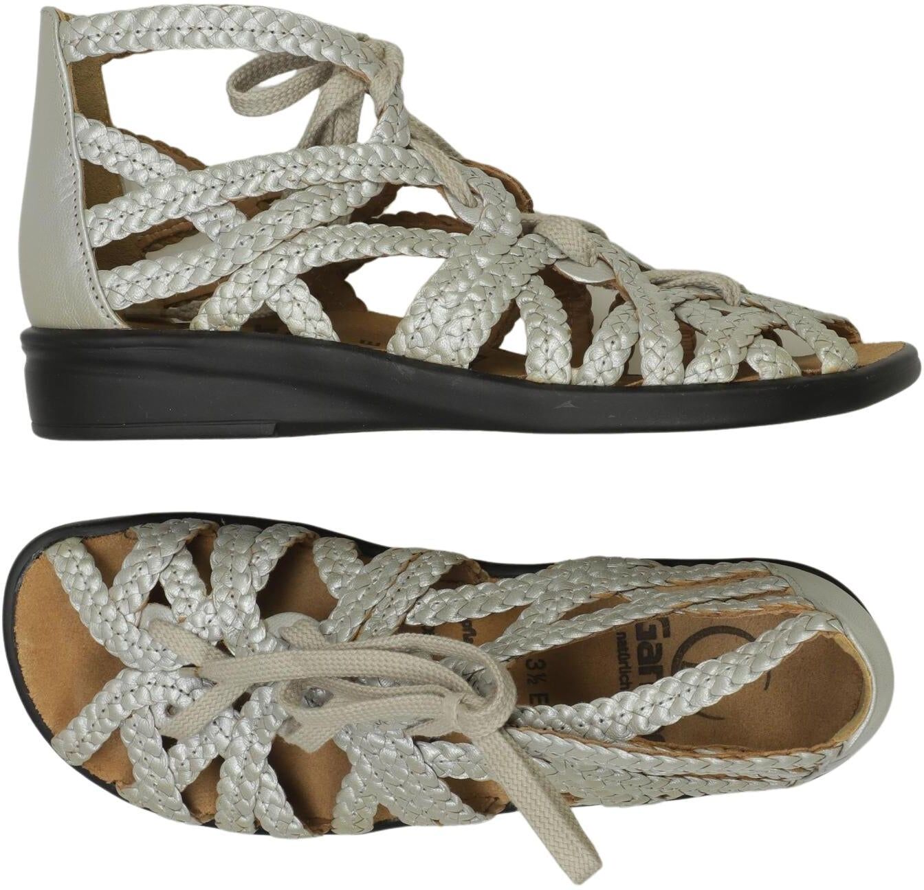 Ganter Damen Sandalen, Silber, Gr. EU 36 (UK 3.5), Leder - Second Hand