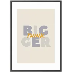 Paperflow Wandbild A3 »Big think bigger« Rahmen schwarz schwarz, 30.5x42.7x0.9 cm