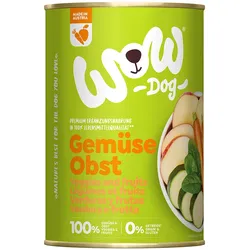 WOW 400g Dose Hundenassfutter Sparpaket 12 x 400 Gramm 100 % Gemüse & Obst