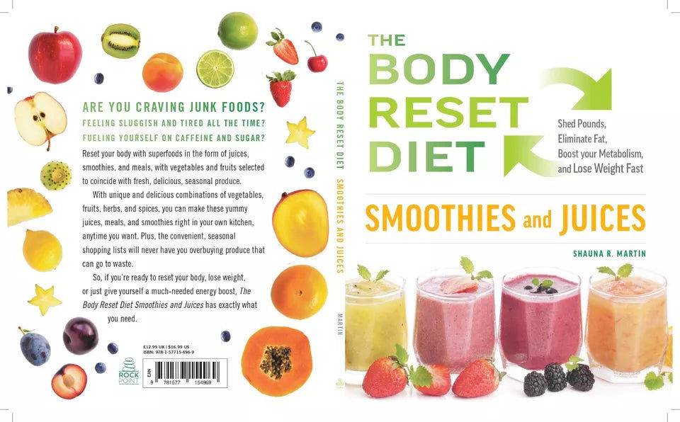 Rock Point The Body Reset Diet Smoothies and Juices by Shauna R. Martin - Paperback Diet & Nutrition Cookbook for Weight Loss and Energy