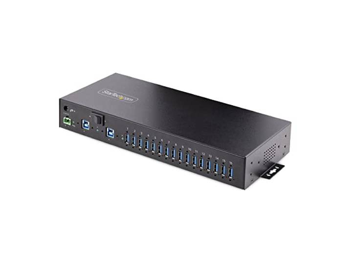 StarTech 16-Port Industriële USB 3.0 Hub 5Gbps, Staal (5G16AINDS-USB-A-HUB)