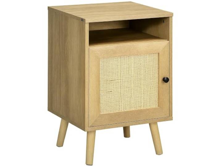 LXLAEOANG Nachttisch Rattan Schrank Regal