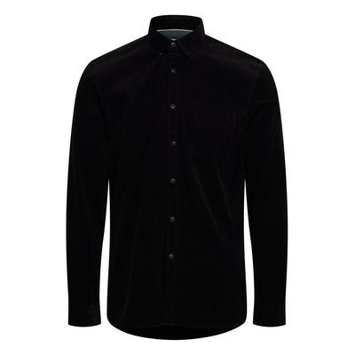 Langarmhemd SOLID "Langarmhemd SDJuan", Herren, Gr. S, N-Gr, schwarz, Obermaterial: 100% Baumwolle CO., Hemden