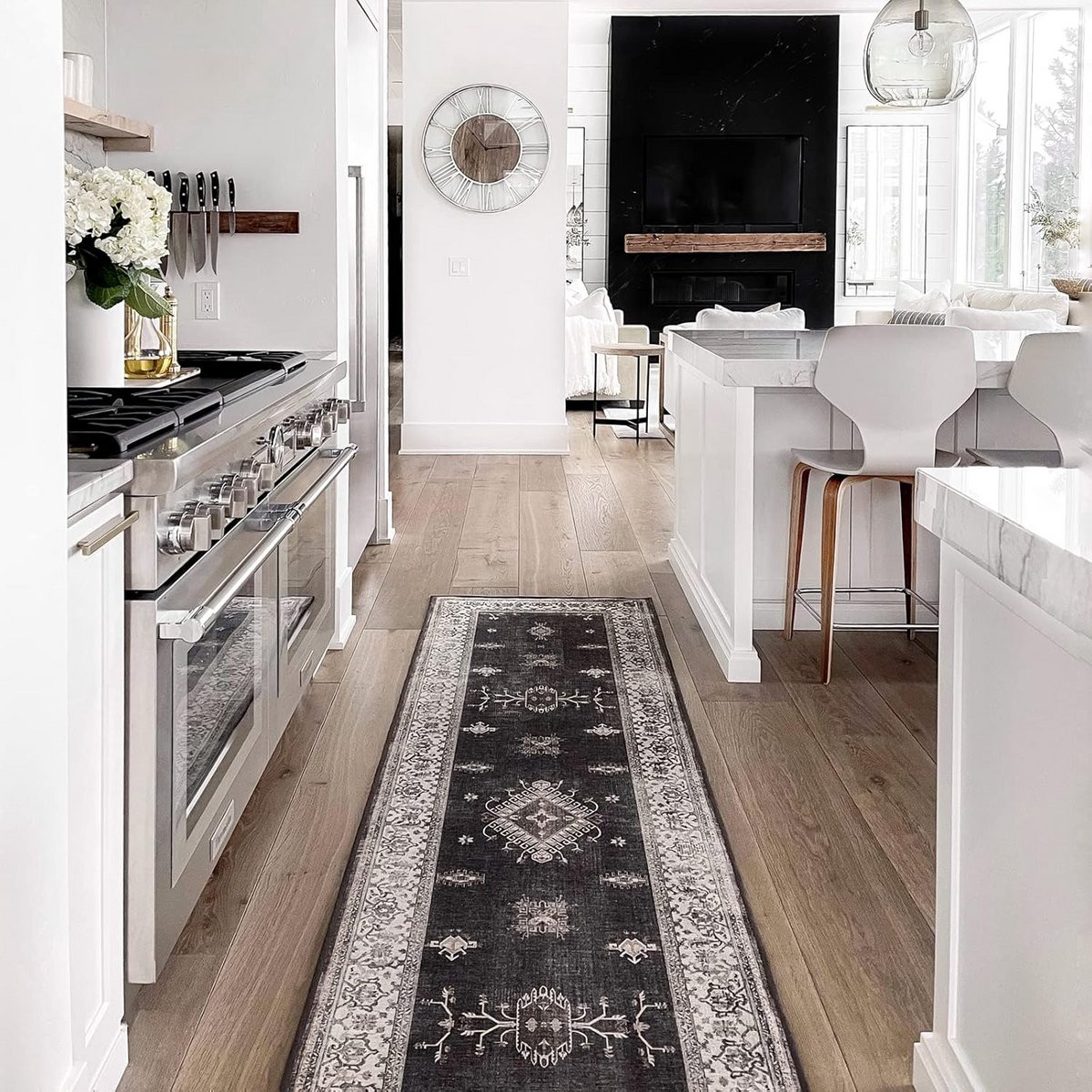 Wasbaar Vintage Vloerkleed met Antislip voor Keuken, Hal of Kinderkamer