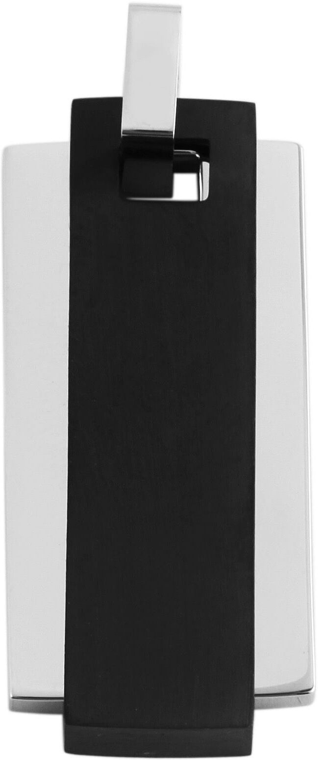 Anhänger mit Gravur AKZENT "Dominik, langlebig", bunt (bicolor), Schmuckanhänger, Edelstahl, Anhänger mit Gravur