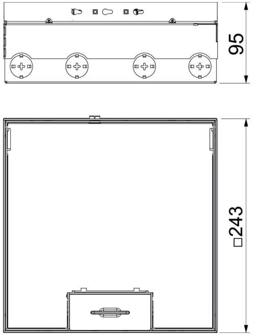 OBO Boîte de sol complète UDHOME9 2x2-f prise VDE ; OBO Bettermann (7427300)