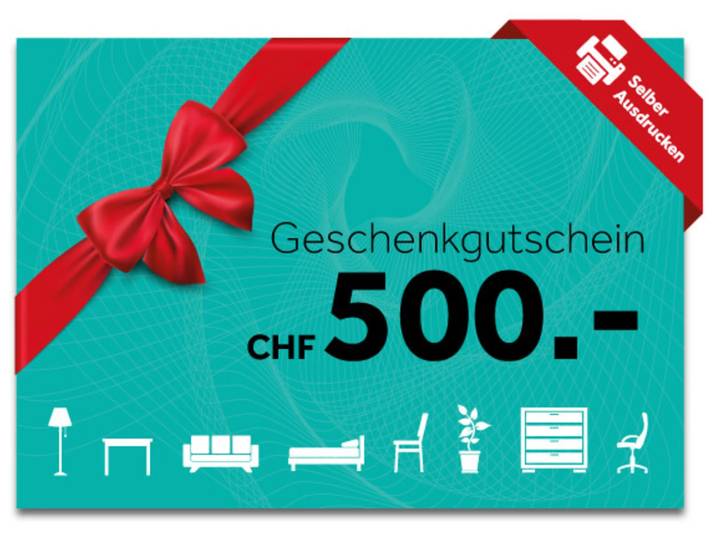 Geschenkgutschein Chf 500.- Per Mail