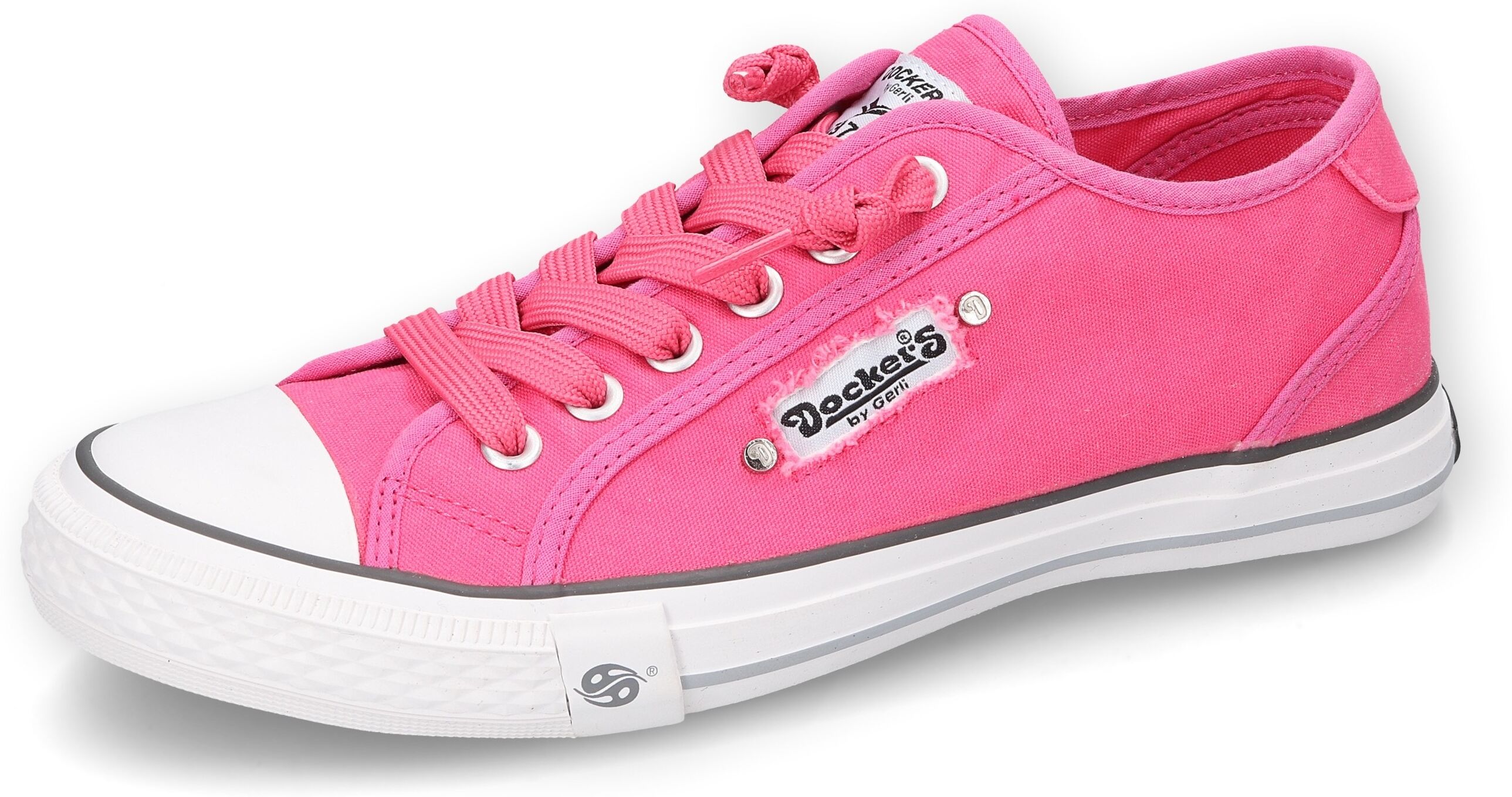 Slip-On Sneaker DOCKERS BY GERLI, Damen, Gr. 36, Textil, pink, Schuhe Slip-On Sneaker, Sneaker, Schlupfschuh, Freizeitschuh mit Zierschnürung