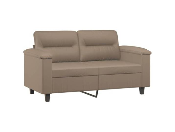 VIHHQGC 2-Sitzer-Sofa Cappuccino-Braun 120 cm Kunstleder Metallgestell Stabil, Dick Polsterung Bequem, Schmutzabweisend, Modern Design