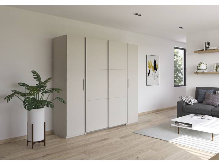 Kombischrank Kronach 225cm Beige/Kaschmir Silber
