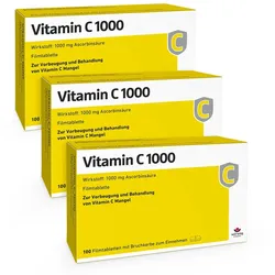 Vitamin C 1000 Filmtabletten Dreierpack 3X100 St