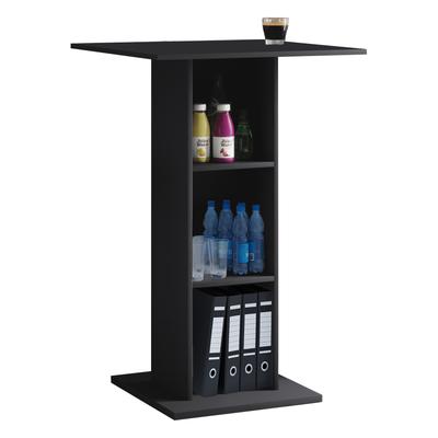 Bürowagen VCM "Holz Stehpult Rednerpult Stehtisch Bofus", schwarz, B:70cm T:70cm, Tische, Bürowagen