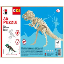 Marabu KiDS T-Rex 3D-Puzzle, 29 (bemalbar) Teile