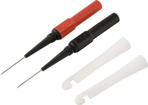 VOLTCRAFT MMS-130 Messspitze Messnadel 0,7mm Durchmesser Steckanschluss 4mm Schwarz, Rot 3A Paar