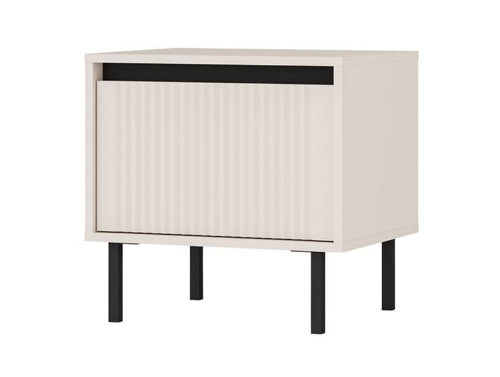Osaka Nachttisch mit Schublade und geriffelter Front, 52 cm,
