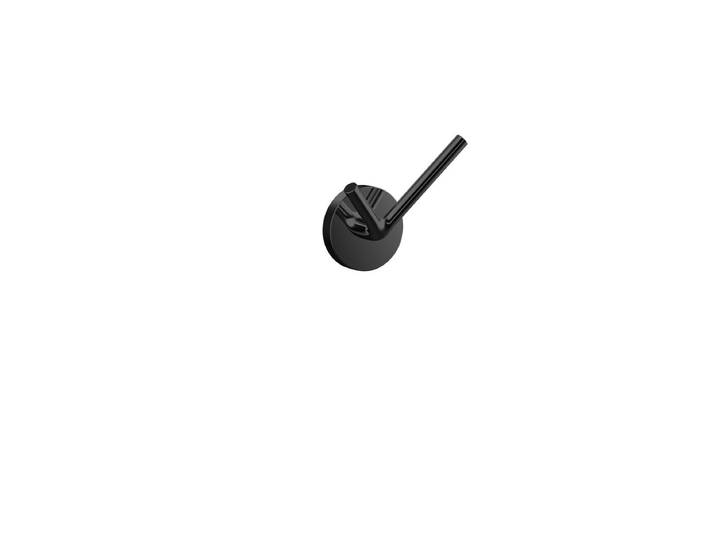 Emco Round Handdoekhaak - 4x4cm - dubbel - zwart