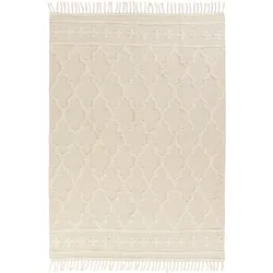 Teppich Namiko aus Baumwolle, klassisch, beige, 160x230 cm, weich und pflegeleicht