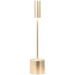 Zafferano - Carolina LED-Tischlampe mit Touch-Dimmfunktion, wiederaufladbar, für den Innen- und Außenbereich geeignet, gebürstetes Messing
