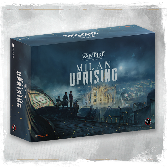 Asmodee Vampire: The Masquerade – Milan Uprising Core Game, Co-operative Board Game for 4 Players with Companion App, Set in the World of Darkness
