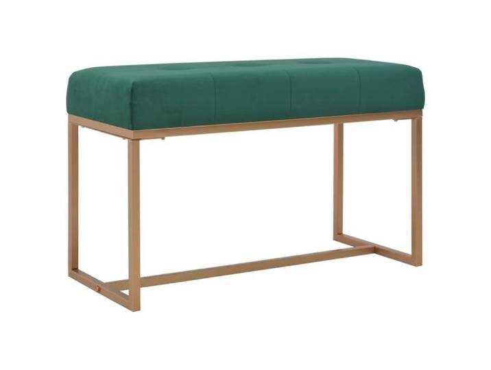Banc - GOTOTOP - 80 cm - Velours Vert - Cadre en Fer - Élégance Chic