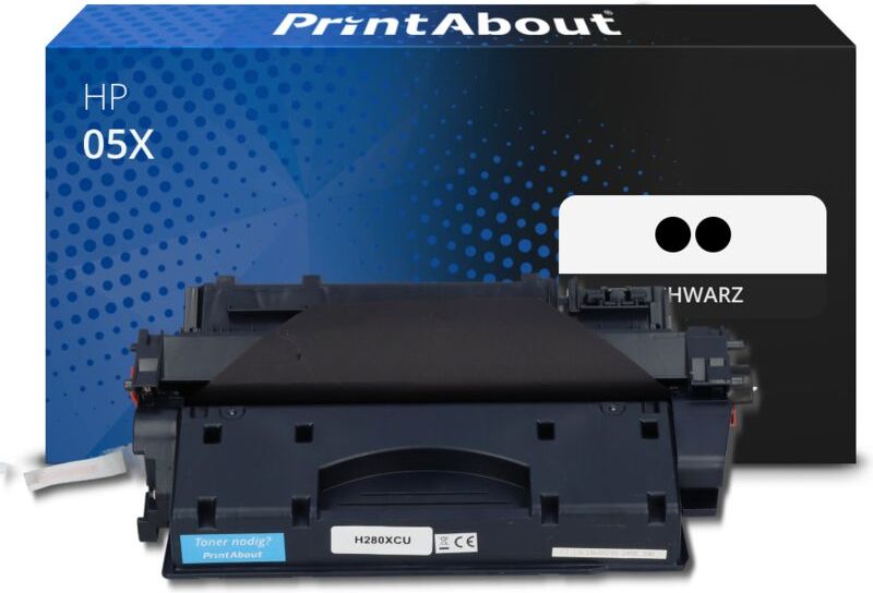 PrintAbout Toner kompatibel mit HP 05X (CE505XD) - 2x Schwarz - Hoher Kapazität - Multipack