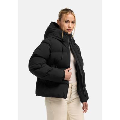 Winterjacke MARIKOO "Paddie", Damen, Gr. XL, schwarz, Obermaterial: 100% Polyester, Jacken Winterjacke, Winterjacke mit Kapuze und voluminöser Steppung