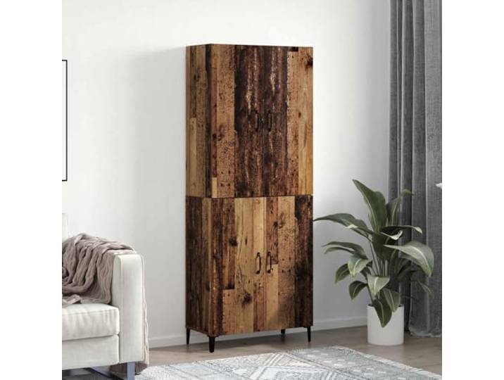 RJPLMFV Rechteckige Anrichte aus Holz, Antikholz-Finish Aufbewahrung für Wohn- oder Esszimmer, Regale und Türen, D-Griffe, leicht zu reinigen