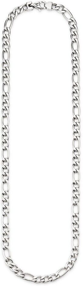 Edelstahlkette BRUNO BANANI "Schmuck Geschenk Halskette Figarokette Silber" Gr. 50, silber (edelstahlfarben), Halsketten, Herren, 50, Edelstahl, L: 50 B: 6,7mm, Edelstahlkette, B:6,7mm edelstahlfarben 50, Edelstahl, L: 50 B: 6,7mm