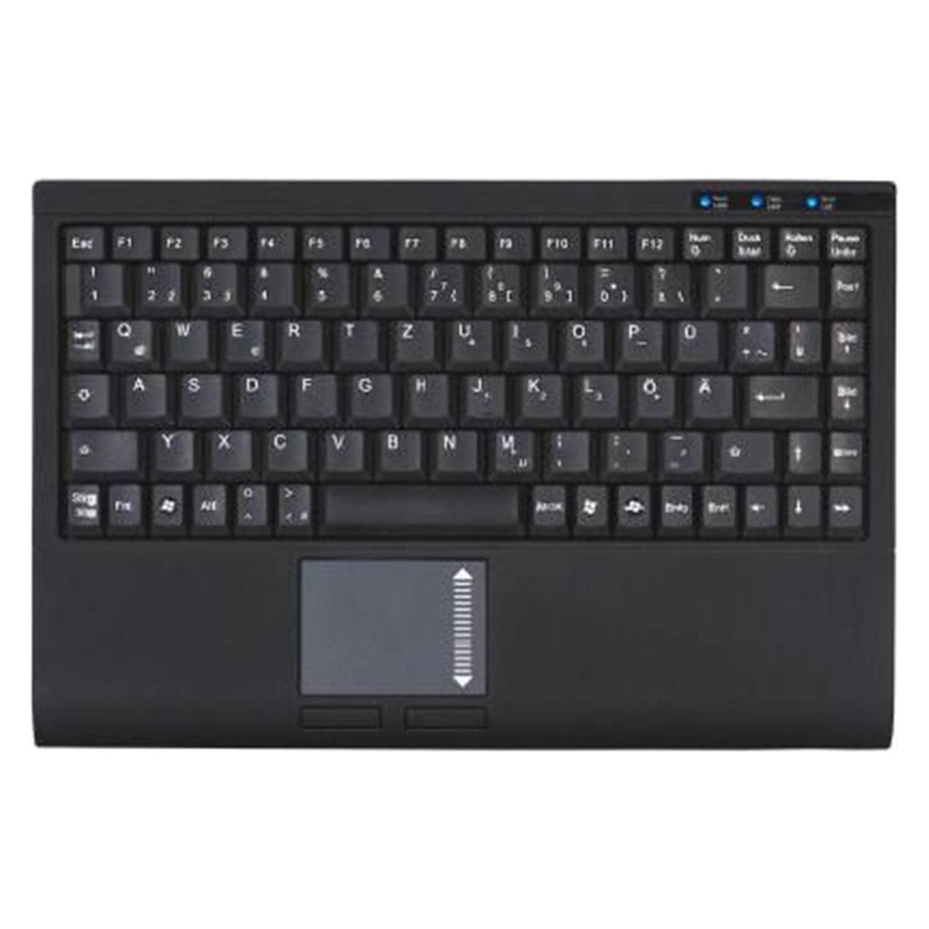 KeySonic TAS ACK-540U+ Corded (DE) MINI Touchpad SoftSkin sw (DE, Kabelgebunden) (28002)