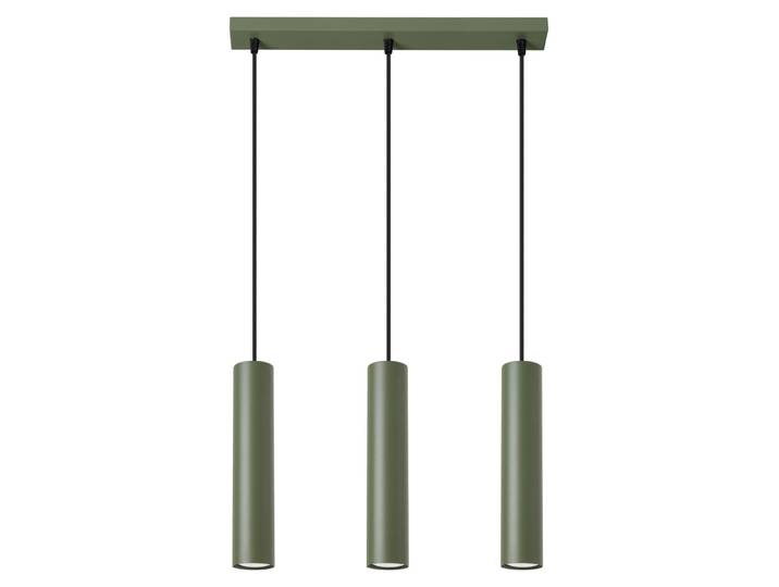 Lampe suspendue LAGOS 3L vert olive 3xGU10 10W acier 98x6x45cm Sollux Lighting