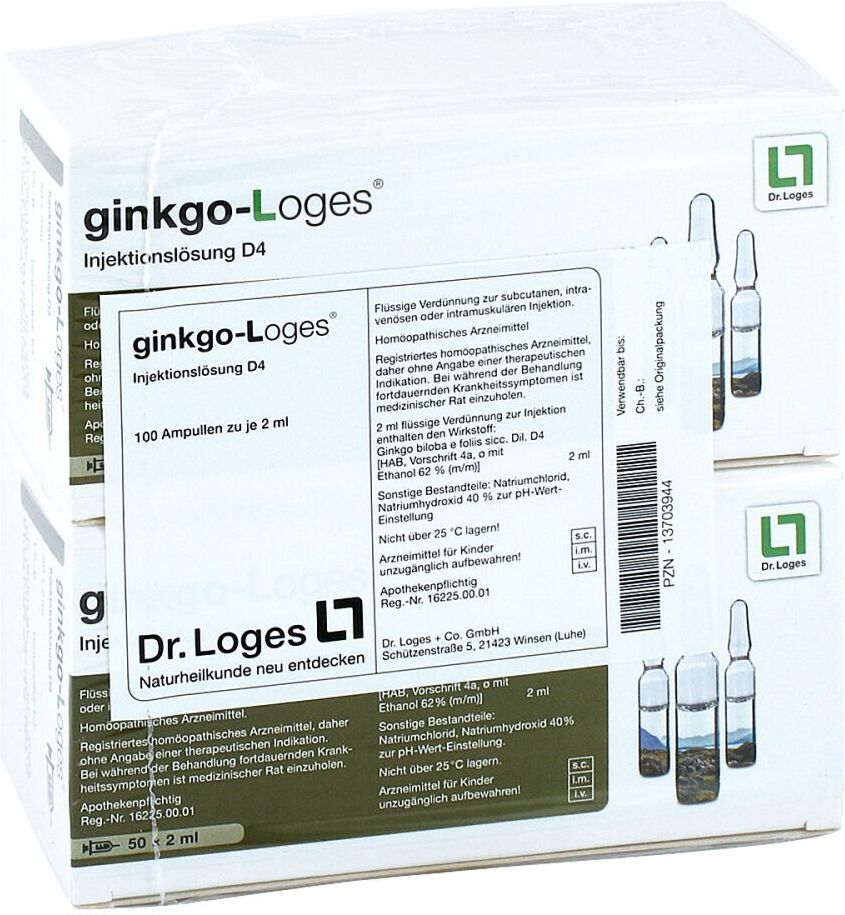 Ginkgo-Loges Injektionslösung D4 Ampullen