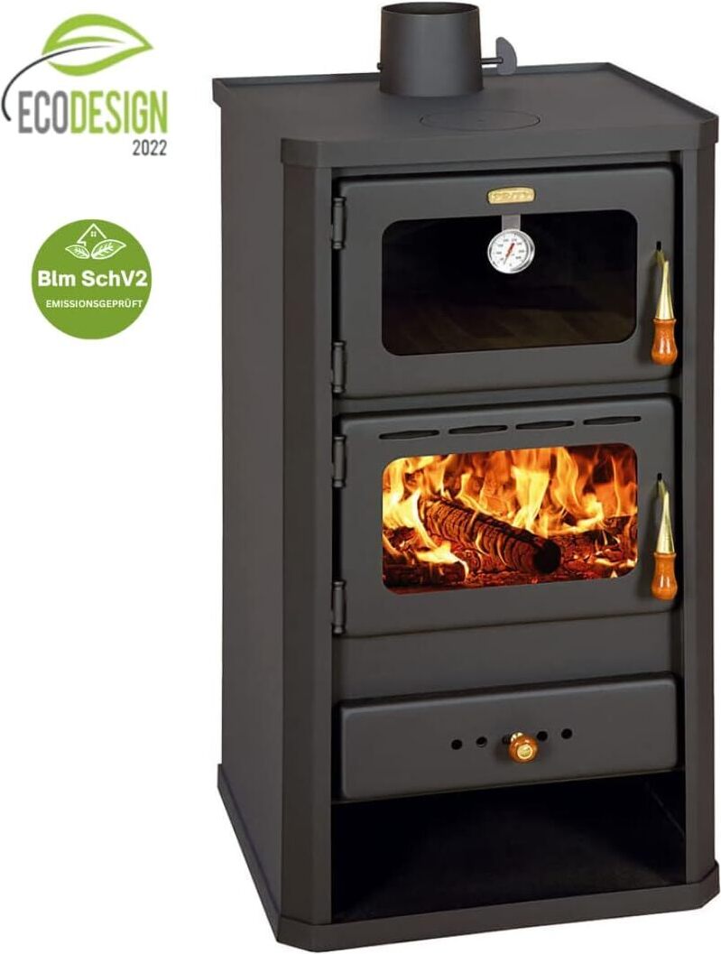 Kochen Kaminofen Holzofen mit Backofen Kamin Prity FM 12.1 kw