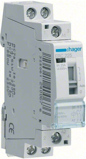 Hager Relais d’installation 16A 2S+2Ö 230V ERC418 (ERC418)