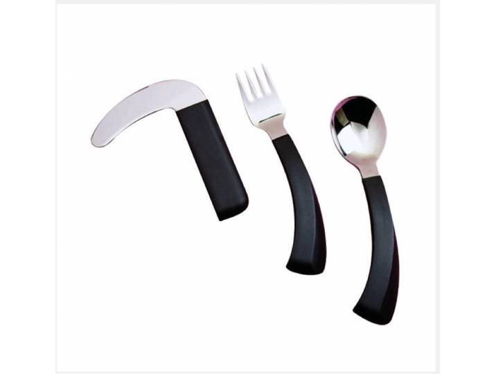 Amefa - Bestek - Lepel gebogen linkshandig - Zilver Zwart