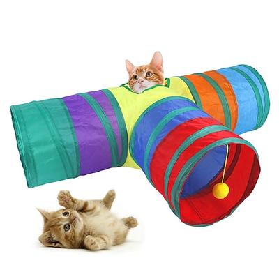 Katzenspielzeug, Mausform, Bälle, faltbarer Katzenkätzchen-Spieltunnel, lustige Katzen-Stickmaus-Zubehör