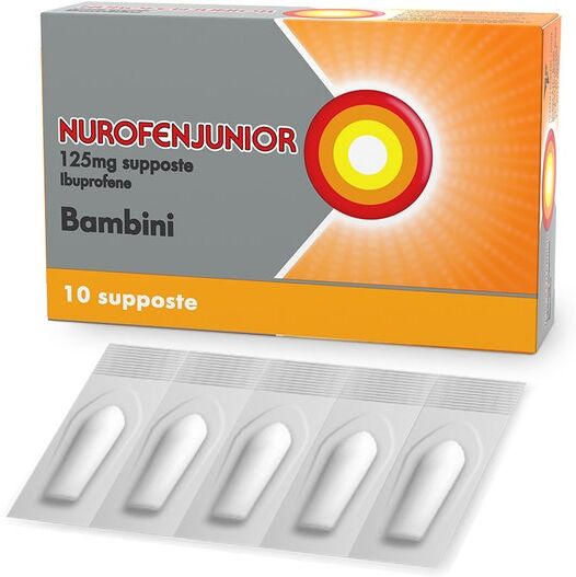 RECKITT BENCKISER H.(IT.) SpA Nurofen Junior - Bambini 10 Supposte 125mg - Sollievo Veloce per Piccoli Disagi