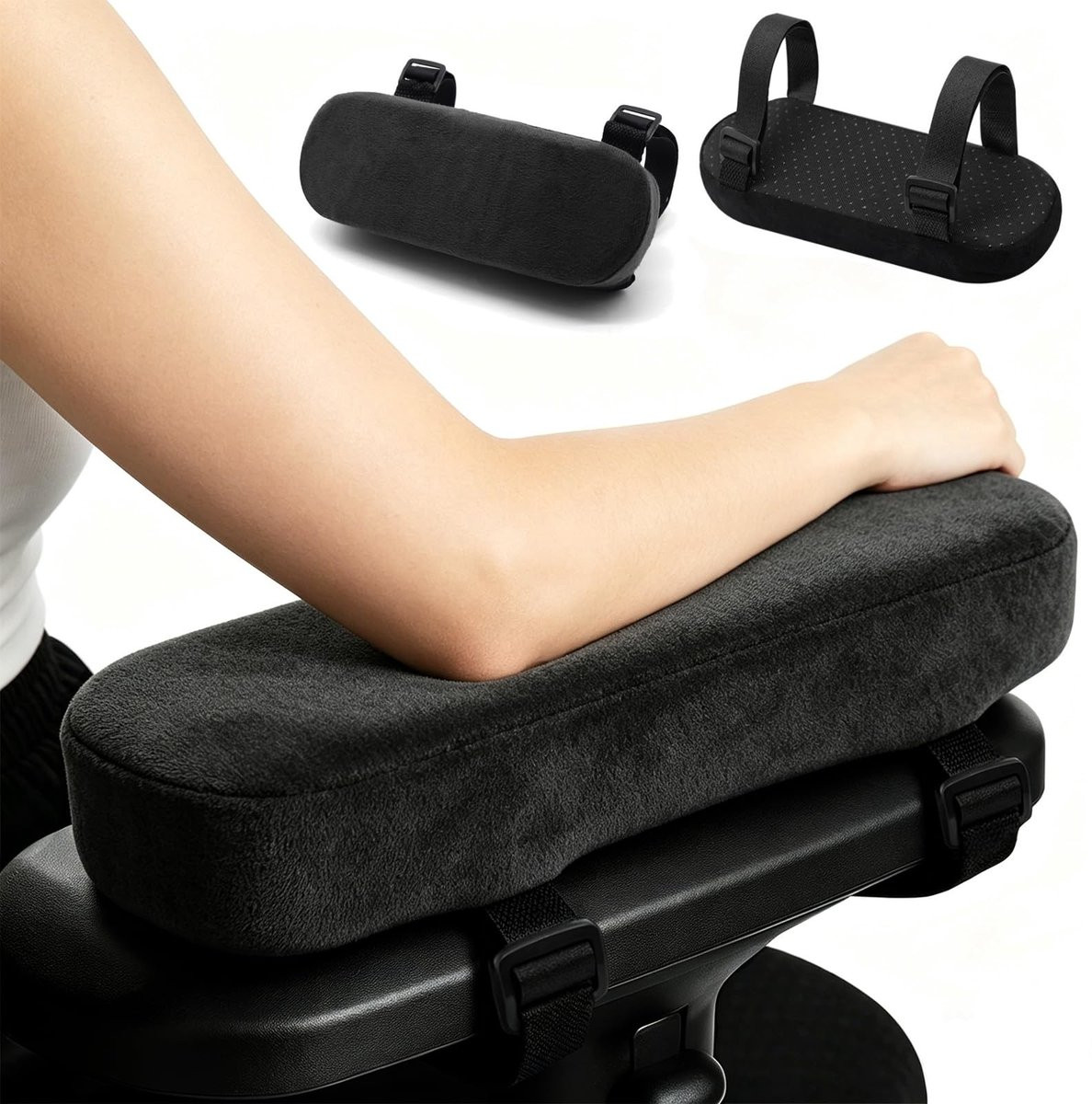 SolidKeus - Set van 2 ergonomische armleuningkussens van traagschuim