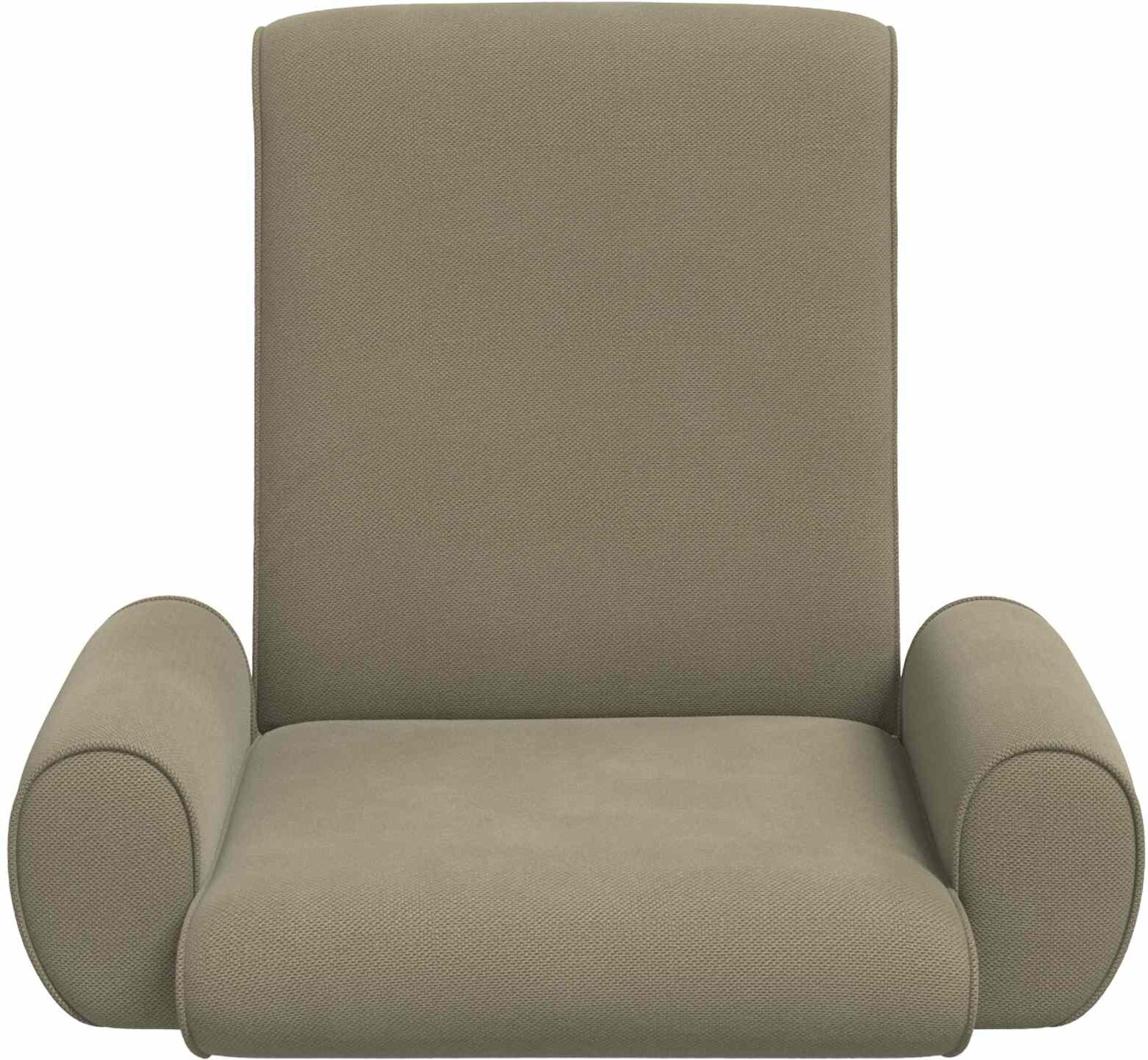vidaXL Fauteuil de sol ajustable Kaki Velours grainé