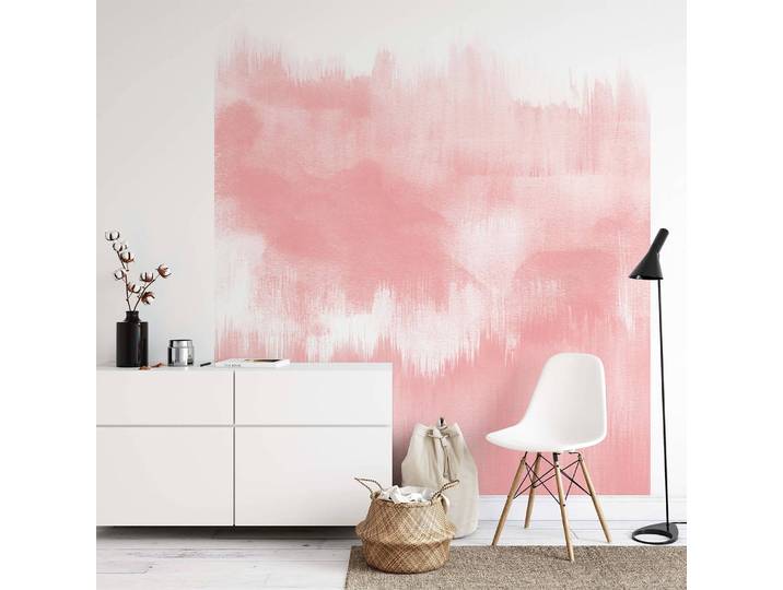 Papier peint Monde sous-marin 1 x 2cm Rose / Blanc