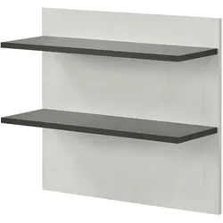 WANDPANEEL weiß Pinie, anthrazit Landhaus, Wandboard 60 x 54 cm