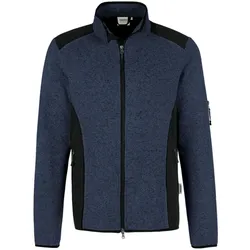 HAKRO Strickfleecejacke Contrast marine meliert, L - 836 - marine meliert | L